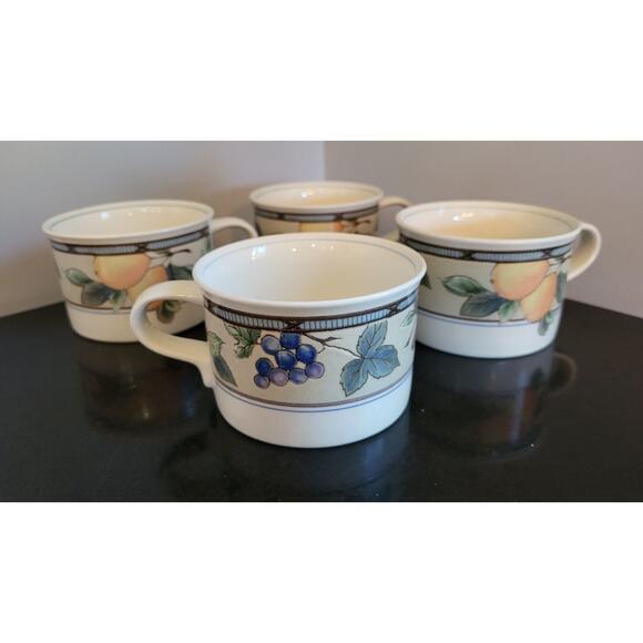 (Set of 4) Mikasa Intaglio GARDEN HARVEST Cups CAC29 Stoneware - Picture 2 of 15